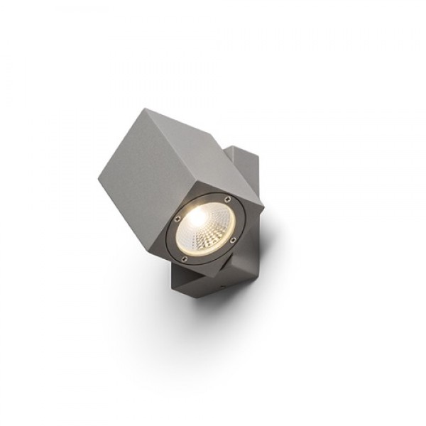 RENDL luminaria de exterior DAZOOM inclinable gris plata 230V/350mA LED 7W 60° IP54 3000K R10378 1