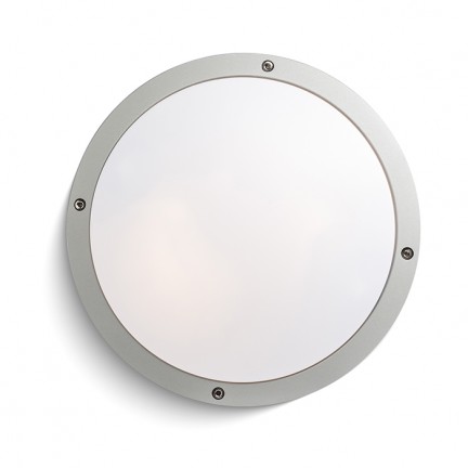 RENDL udendørslampe SONNY loft sølvgrå 230V LED E27 2x15W IP54 R10383 1