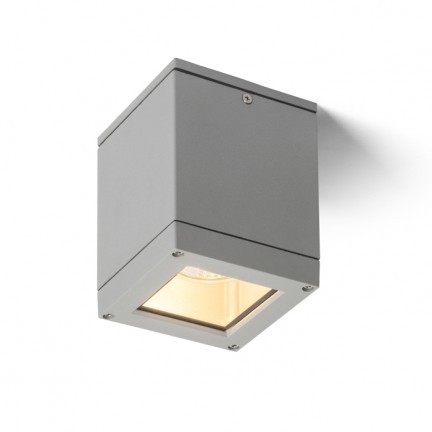 RENDL външна лампа QUADRA M stropní stříbrnošedá 230V LED E27 8W IP54 R10386 1