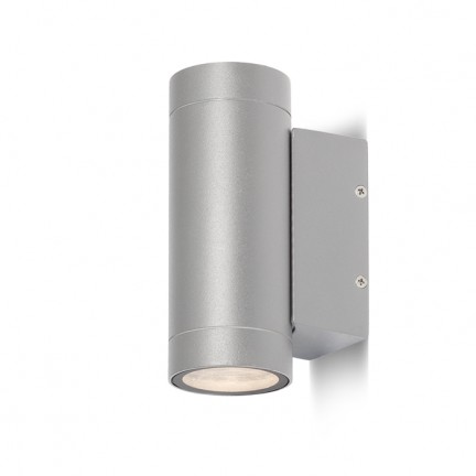 RENDL udendørslampe MIZZI II sølvgrå 230V GU10 2x35W IP54 R10553 1