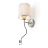 RENDL wandlamp VERSA wandlamp met lampenkap wit mat nikkel 230V LED E27 LED 15+3W 40° 3000K R10580 5