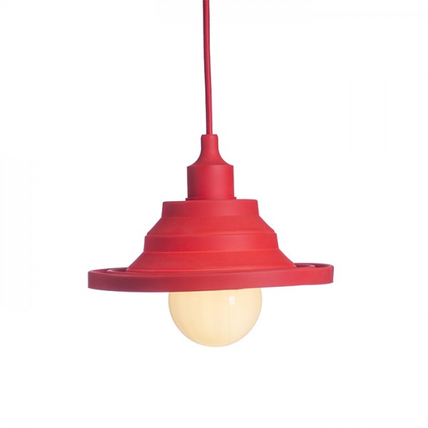 RENDL висяща лампа AMICI závěsná silikonová lampa červená 230V E27 42W R10619 1