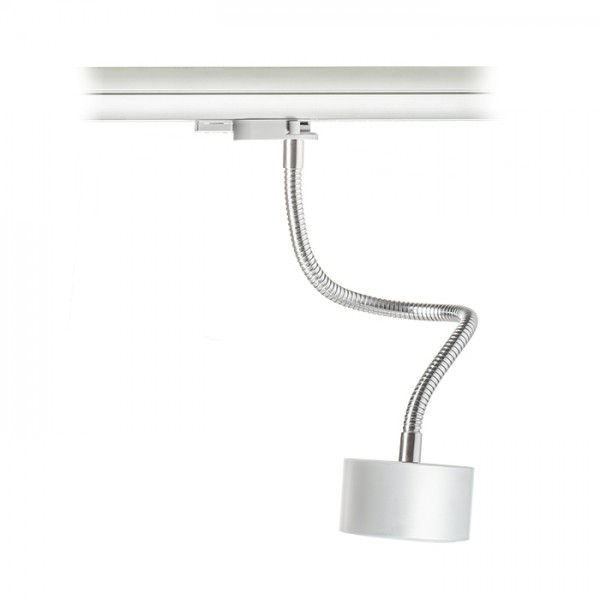 RENDL 3F système de rails PIXIE à col de cygne pour rail triphasé gris argent chrome 230V LED GX53 7W R10641 1