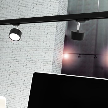 RENDL 3-fase stroomrailsysteem PIXIE voor 3f. stroomrail zwart Chroom 230V LED GX53 7W R10645 6