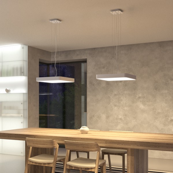 RENDL висяща лампа MENSA SQ 48 závěsná bílá 230V LED 56W 3000K R11291 2