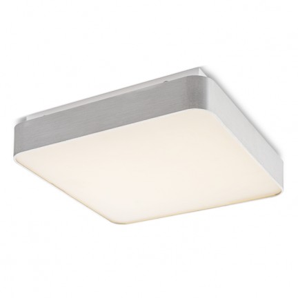 RENDL overflademonteret lampe MENSA SQ 48 loft børstet aluminium 230V LED 56W 3000K R11299 1