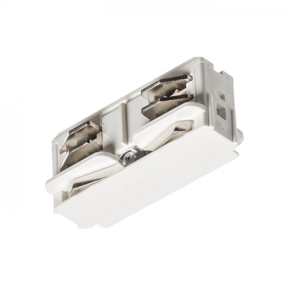 RENDL 3-circuit track system EUTRAC straight joint, electrical white 230V R11317 1