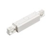 RENDL 3-circuit track system EUTRAC straight connector with feed-in white 230V R11320 3