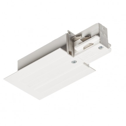 RENDL 3-circuit track system EUTRAC feed-in for recessed 3-circuit tracks, polarity right white 230V R11341 1