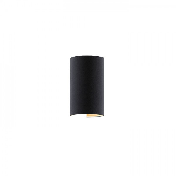 RENDL væglampe RON W 15/25 væg Polycotton sort/kobberfolie 230V E27 28W R11368 1