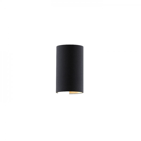 RENDL fali lámpa RON W 15/25 fali lámpa Polycotton fekete/réz fólia 230V LED E27 15W R11368 1
