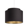 RENDL shades, shade bases, pendent sets DOUBLE 40/30 shade Polycotton black/golden foil max. 23W R11461 1