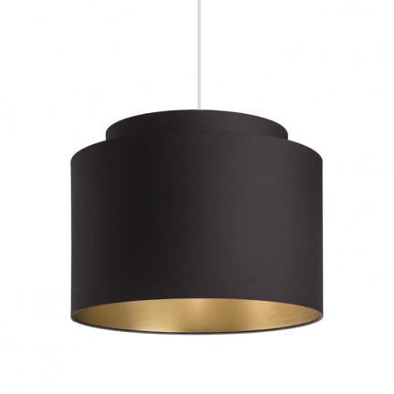RENDL lampenkappen DOUBLE 40/30 lampenkap Polykatoen zwart/Goudfolie max. 23W R11461 1