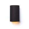 RENDL lámpara de pared RON W 15/25 de pared polialgodón negro/hoja dorada 230V LED E27 15W R11464 1