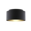 RENDL shades, shade bases, pendent sets DOUBLE 55/30 shade Polycotton black/golden foil max. 23W R11477 1