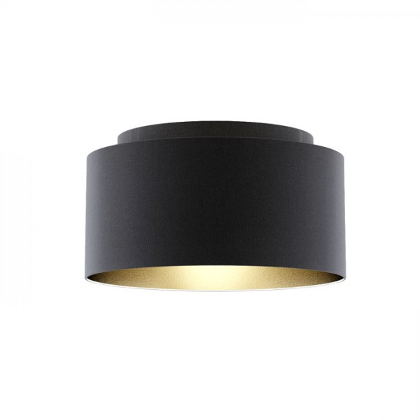 RENDL lampenkappen DOUBLE 55/30 lampenkap Polykatoen zwart/Goudfolie max. 23W R11477 1