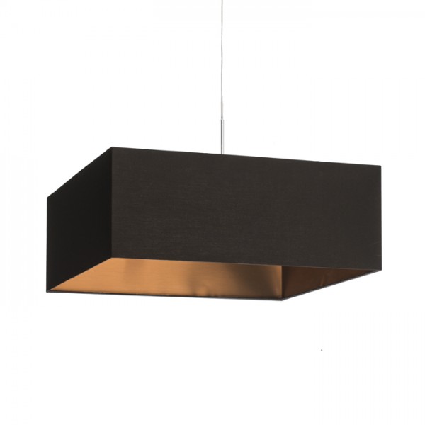RENDL shades, shade bases, pendent sets TEMPO 50/19 shade Polycotton black/copper foil max. 23W R11488 1