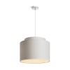 RENDL shades, shade bases, pendent sets DOUBLE 40/30 shade Chintz light grey/white PVC max. 23W R11553 2
