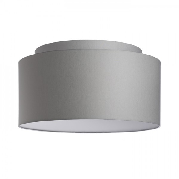 RENDL lampeskærme, tilbehør, baser, pendel sæt DOUBLE 55/30 skærm Chintz lysegrå/hvid PVC max. 23W R11554 1