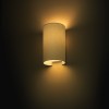 RENDL wandlamp RON W 15/25 wandlamp Chintz licht grijs/witte PVC 230V LED E27 15W R11557 2