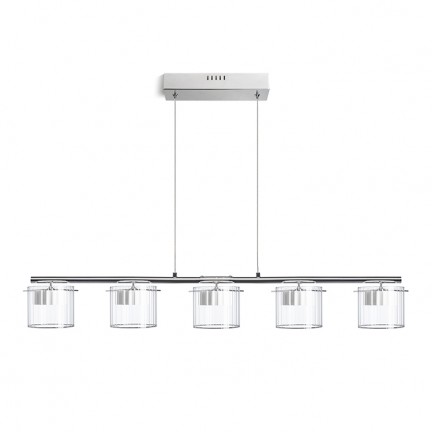 RENDL lámpara colgante ESTRA V colgante blanco vidrio transparente 230V LED 5x5W 3000K R11678 1