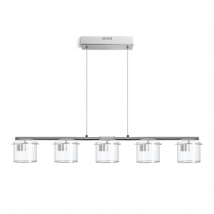 RENDL Hängeleuchte ESTRA V Pendelleuchte weiß Klarglas 230V LED 5x5W 3000K R11678 1
