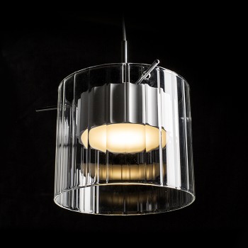RENDL pendent ESTRA I pendant white clear glass 230V LED 5W 3000K R11679 5