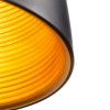 RENDL lámpara colgante CARISSIMA 30 colgante mate negro/oro 230V E27 42W R11705 2