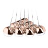 RENDL pendant ASTRAL pendant copper-tinted glass/clear glass 230V/12V G4 10x20W R11706 2