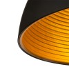 RENDL suspension CARISSIMA 40 suspension noir mat/jaune or 230V LED E27 15W R11766 2