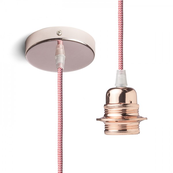 RENDL Abat-jour et accessoires pour lampes ELISA ensemble de pendentifs CU/B+R/BC+CUM 230V E27 28W R11906 1