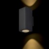 RENDL kültéri lámpa MIZZI SQ II fali lámpa antracitszürke 230V LED 2x12W 46° IP54 3000K R11965 2