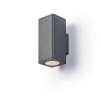 RENDL luminaria de exterior MIZZI SQ II de pared gris antracita 230V LED 2x12W 46° IP54 3000K R11965 5