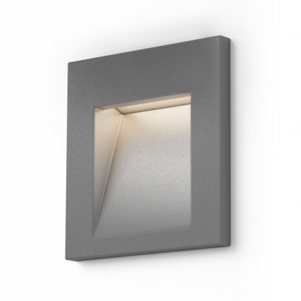 RENDL outdoor lamp TESS SQ recessed silver grey 230V LED 3W IP54 3000K R12014 1