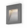 RENDL luminaire d'éxterieur TESS SQ encastrable gris argent 230V LED 3W IP54 3000K R12014 1