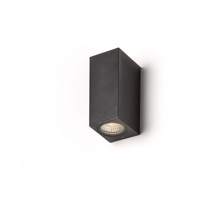 RENDL ulkotilan valaisin KUBI II tummanharmaa 230V LED 2x3W 56° IP54 3000K R12028 1