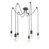 RENDL suspension CINDY VI suspension noir 230V LED E27 6x15W R12054 1