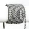 RENDL Stínidla a doplňky, podstavce, stojany, závěsy FIT 3x0,75 1bm textilní kabel černá/bílá R12216 1