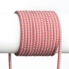 RENDL Stínidla a doplňky, podstavce, stojany, závěsy FIT 3x0,75 1bm textilní kabel červená/bílá R12227 1