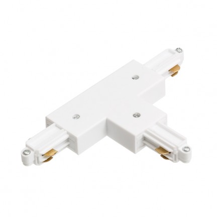 RENDL 1-circuit track system 1F T connector, polarity left white 230V R12272 1