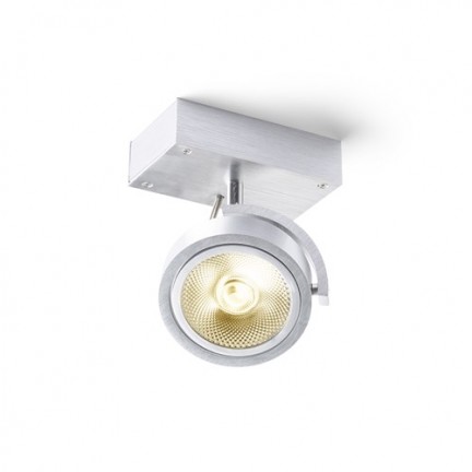 RENDL Outlet KELLY I nástěnná česaný hliník 230V LED G53 15W R12325 1