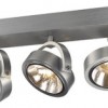 RENDL Outlet KELLY III wandlamp geborsteld aluminium 230V LED G53 3x15W R12331 1