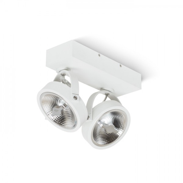 RENDL spotlight KELLY LED II seinä valkoinen 230V LED 2x12W 24° 3000K R12334 1