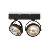 RENDL Spotlight KELLY LED II wandlamp zwart 230V LED 2x12W 24° 3000K R12335 1