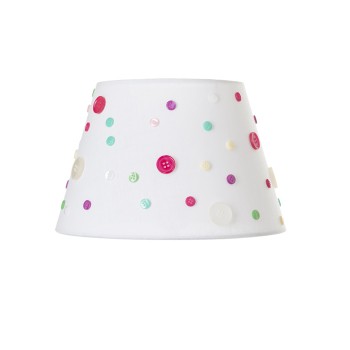 RENDL shades and accessories, bases, pendent sets DELISA 25/16 shade white buttons max. 28W R12388 4