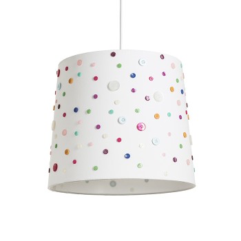 RENDL Stínidla a doplňky, podstavce, stojany, závěsy DELISA 35/30 stínidlo bílá knoflíky max. 28W R12389 7