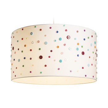 RENDL Stínidla a doplňky, podstavce, stojany, závěsy DELI 55/30 stínidlo bílá knoflíky max. 28W R12391 4