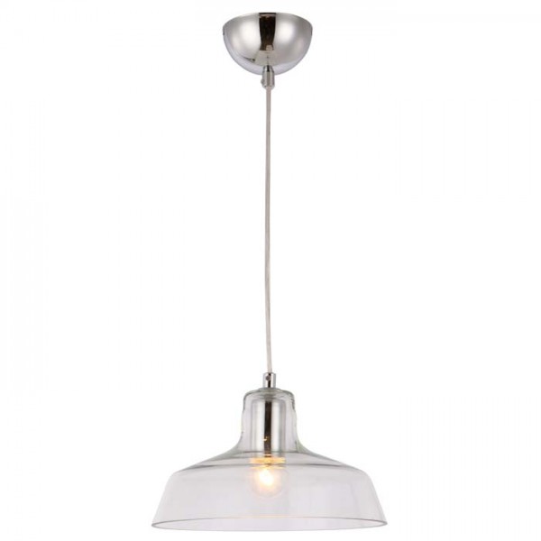 RENDL hanglamp DORA hanglamp Helder glas/Chroom 230V E27 28W R12417 1