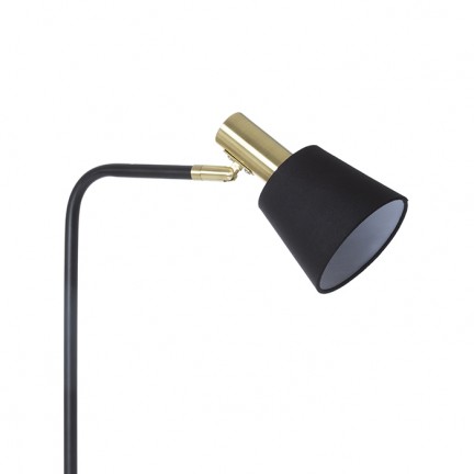 RENDL lampadaire ICAR lampadaire noir/jaune or 230V E27 15W R12419 2