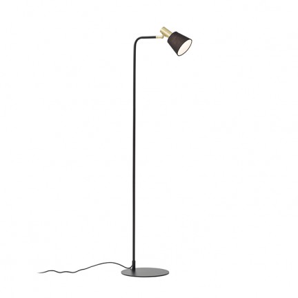RENDL lámpara de pie ICAR en pie negro/oro 230V E27 15W R12419 1